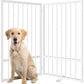 Full Metal Freestanding Dog Gate with Door, 36''Height Foldable Pet Dog Fence for Indoor & Outdoor, 2 Panels Extra Wide Free Standing TallDog Gates for Doorways,House,Stairs,Porch,Deck,Yard