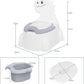 Potty Seat Baby Training Chair Boys Girls Toddler Dinosaur Comfortable children 1-5 years old Baby toilet Animal seat with lid back potty trainer (Grey)