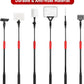6 in 1 Aquarium Cleaning Tool Kit Fish Tank Algae Scraper, Sponge Pad, Fish Net, Gravel Rake and Cleaning Brush with Telescopic Long Handle