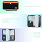 Real Leather Wallet RFID Family Passport Holder Waterproof Travel Essentials (Black)