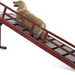 Dog Ramp for Bed or Couch, Wooden Pet Ramp with 20° Gentle Slope, Removable Side Rails, Non-Slip Surface, Top Platform & Wheels, Safe Bed Ramp for Small, Medium & Senior Dogs, 74" Long, Mahogany