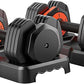 VEICK 25/55 lbs Adjustable Dumbbell with Anti-Slip Turning Handle, Fast Adjust Weight for Men Women, Exercise Equipment with Tray for Home Gym Full Body Workout Fitness