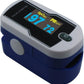 Concord Fingertip Deluxe OLED Pulse Oximeter with 6 way Reversible Display - Blood Oxygen Saturation Monitor with Carrying Case, Batteries and Lanyard - Easy to Use, Accurate SpO2 (Sapphire Blue)