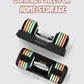 Adjustable Dumbbells Set 12.5LB/22.5LB Pair, 1-Sec Fast Adjustable 5 Weights by Turning Handle, Premium Comfort Non-slip Metal Dumbbells with Tray, Compact Size for Full Body Home Workout