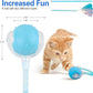 Interactive Cat Toys Ball for Indoor Cats, Automatic Agile Rolling Cat Ball with Elastic Mesh Tail, Bird Chirping & Motion Activated, 2 Tail Accessories, Kitten Toy for Bored (Blue)