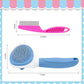 Cat Brush for Shedding and Grooming, Pet Self Cleaning Slicker Brush with Cat Hair Comb by KALAMANDA (Blue)