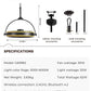 Orison 24.8'' Outdoor/Indoor Garage Ceiling Fan, 6 Speed Ceiling Mounted Plug-In Cord Garage Fan with Remote&APP, Manual Vertical Rotation, Hook hanging for Gazebo, Patio, Yellow&Black