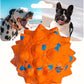 Tough Dog Toys for Aggressive Chewers & Teething Puppies, Bouncy Balls for Medium Dogs, Durable Pet Toys, Floating Dog Balls for Water Play (Orange-Blue)
