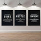 Yetaryy Motivational Poster Inspirational Wall Art 3 Pieces Canvas Painting Lion Artwork for Living Room Office Modern Home Decor Prints Pictures Wall Decor Framed Ready to Hang [36''Wx 16''H]