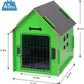 Dog House Indoor for Small Dogs or Cats, Cozy Wooden Design, Small Indoor Bed House, with Air Vents and Elevated Floor Warm Dog Cave (Green)