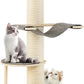 Tangkula Wood Cat Tree, 47 Inch Multi-Layer Cat Tower with 5.7” Thicker Sisal Covered Scratching Posts & Carpet, Padded Top Perch, 2 Jumping Platforms, Hammock, Modern Cat Tree Tower for Indoor Cats