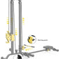 Multi-Functional Cable Station LAT Pull Down Machine Low Row Cable & Rowing Machine Workout Combo for Home Gym