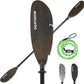Angler Kayak Paddles Aluminum Paddle with Plastic Blades and Paddle Leash, Floating Adjustable Fishing Kayak Oars, 3 Piece, 230-250cm/90-98 inch