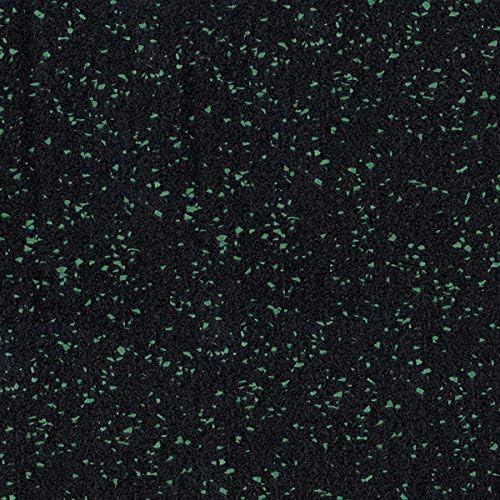 American Floor Mats 1/4in (7mm) Thick 10% Green 4' x 8' Heavy Duty Rubber Rolls, Protective Exercise Mats, Home Gym Rubber Flooring