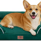 Comfort Expression Medium Dog Beds Waterproof Orthopedic Foam Dog Sofa Beds for Medium Large Dogs Comfy Pet Bed with Washable Removable Cover & Non-Slip Bottom(Medium,Emerald)