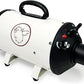 Flying Pig High Velocity Dog Pet Grooming Dryer w/Heater (Flying One, White w/Burgundy Logo)