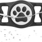 IP68 Waterpoof Dog Airtag Holder, Stretchy Silicone Full Body Covered Apple Air Tag Holder for Dog Cat Collar Fit All Width Collar (Black, 1 Pack)