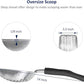 WePet Cat Litter Scoop, Aluminum Alloy Sifter, Kitty Metal Scooper, Deep Shovel with Diagonal Sifting Hole, Long Handle, Kitten Poop Lifter for Litter Box, Large Size, Black Handle