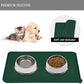 Waterproof Pet Feeding Mat with High Raised Edges, Heavier and Thicker Placemats for Cat Dog Water Bowl with BPA Free, Dogs Cats Food Mats for Messy Drinkers to Prevent Spill and Protect Floors