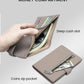 RFID Passport Holder Travel Wallet for Women, Leather Passport Cover Wallet with Card Holders SIM Slots,Zippered Coins Pocket and Cash Slot Slim Compact Travel Wallet (Eephant Grey)