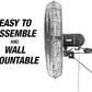 OEMTOOLS 24-Inch Wall Mount Fan, 90° Oscillating Fan 6500 CFM Max, 3 Speed Motor, Use in Garage, Gym, Warehouse, Factory and Jobsite