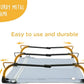 Daisy Cot, XL Foldable Elevated Dog Bed, Portable Raised Outdoor Folding Dog Cots, Cooling, Chew Proof, Waterproof, Heavy Duty Up to 160 lbs for Camping/Home, Grey, 49"x 33"x7"