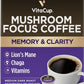VitaCup Focus Mushroom Coffee Pods, Boost Focus & Immunity w/Lions Mane, Chaga, B Vitamins, D3 for Memory & Clarity, Medium Roast, Recyclable Single Serve Pod Compatible w/Keurig K-Cup Brewers,32 Ct