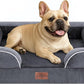 Comfort Expression Small Dog Beds Waterproof Orthopedic Foam Dog Sofa Beds for Medium Dogs Comfy Pet Bed with Washable Removable Cover & Non-Slip Bottom(Small,Dark Grey)