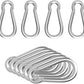 Carabiners Clip Spring Snap Hook,Heavy Duty Galvanized Steel(10&120PcsM6,50PCSM8&30PCSM10) Carabiner,Safety Quick Links Snap Hooks,Spring Clips for Swing Hammock Camping Keychain Outdoor