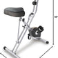 Exerpeutic Foldable Exercise Bike, 8 levels of Resistance Stationary Bicycle with Airsoft Seat, LCD Display to Track Distance, Calories, Time and Speed