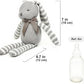 Organic Baby Toys Grey Bunny Rabbit Stuffed Animal 7.1"
