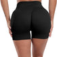 CHRLEISURE Women's 4 Packs Workout Gym Shorts, High Waisted Butt Lifting Scrunch Butt Seamless Booty Shorts