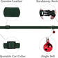 Breakaway Cat Collar Leather with Removable Bell - 13 Colors Available - Soft Adjustable Girl Boy Safety Lightweight Pet Kitten Collars Pink Brown Blue Green Red Orange Black (Emerald)