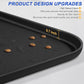 Silicone Pet Feeding Mat with Raised Edge for Food and Water, Dog Bowl Mats, Cat Bowls Placemat with High Lip for Floor Waterproof, Rubber Tray for Cats and Dogs 19 x 12 x0.7 Black
