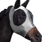 Horse Fly Mask with Ears, Comfortable Fit Stretch Fabric with UV Protection Soft on Skin Breathability for Small/Medium Size Horses (Gray)
