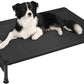 Veehoo Cooling Outdoor Dog Bed, Heavy Duty Elevated Pet Bed with Washable & Breathable Teslin Mesh, Non-Slip Silicon Feet, Dog Cot Bed with Support Hem, 41" x 27", Black, CWC2433