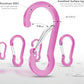 sprookber 3.2 Inch Aluminum Carabiner Clips D Ring, Caribeaner Spring Snap Hook with Keychain for Camping, Hiking, Gym & Outdoor Gear, Set of 10