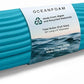 Oceanfoam Tidal Roller - Miami Blue - Muscle Massage Foam Roller for Back Pain & Stretching - Firm and Ergonomic Wide Wave Textured - Yoga, Athletics, & Wellness - Full Size, 20" x 5"