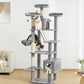 Made4Pets Tall Cat Tree, 80" Cat Tree Tower for Indoor Cats Large Adult, Modern Cat Tower with Scratching Post, Cozy Hammock, 3 Perches and 2 Condos, Sturdy and Fluffy, Light Gray