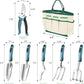 Garden Tool Set 9 PCS, Heavy Duty Gardening Hand Tools for Women, Durability Garden Tool Bag, Rust-Proof Aluminum Gardening Supplies, Ideal Gifts for Women and Men