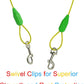 Petest 15ft Tie-Out Cable with Crimp Cover for Small Dogs Up to 35 Pounds