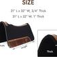 BLACK HOOF Blackhoof Steam Pressed Merino Wool Felt Contoured Pad (31" Length and 32" Width), Saddle pad for Horses