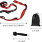 Gradient Fitness Therapy Stretching Belt, 12 Circle Multi Ring Stretching Belt (1.5 inches wide x 86.6 inches long), Therapy Equipment, Yoga Stretcher Strap,Leg Stretcher. Equipped with arch foot pads and pointed massage balls(RED)