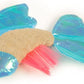 Petlinks Batty Beta Fish Crinkle Catnip Cat Toy - Tan/Blue, One Size