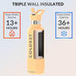 Coldest Insulated Water Bottle with Straw Lid - Stainless Steel Metal Insulated Bottle for Men & Women (Sahara Peach, 21 oz)