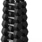 PAPABABE Hex Dumbbell Set 45-550 lb, Rubber Encased Home Gym Dumbbells, Weights Dumbbells for Women & Men, Hand Weight for Strength Training