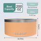 Coldest Dog Bowl - Anti Rust Metal, Non Slip, 3 Layers Insulated Stainless Steel Dog Bowls - Spill Proof & Heavy Duty - Water Bowl for Dogs, Cats & Pets, Dish Washer Safe (200 oz, Sahara Peach)