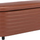 Kmax Storage Bench PU Leather Entryway Bench Upholstered Ottoman Bench for Bedroom Living Room Hallway, Brown