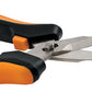 Fiskars Curved Micro-Tip Pruning Snips - 6" Garden Shears with Sheath and SoftGrip Handle - Yard and Garden Tools - Orange/Black