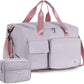 FIORETTO Women's Gym Duffle Bag with Shoes Compartment, 37L Capacity, Ideal for Travel, Gym, Sports, Duffel, Weekender